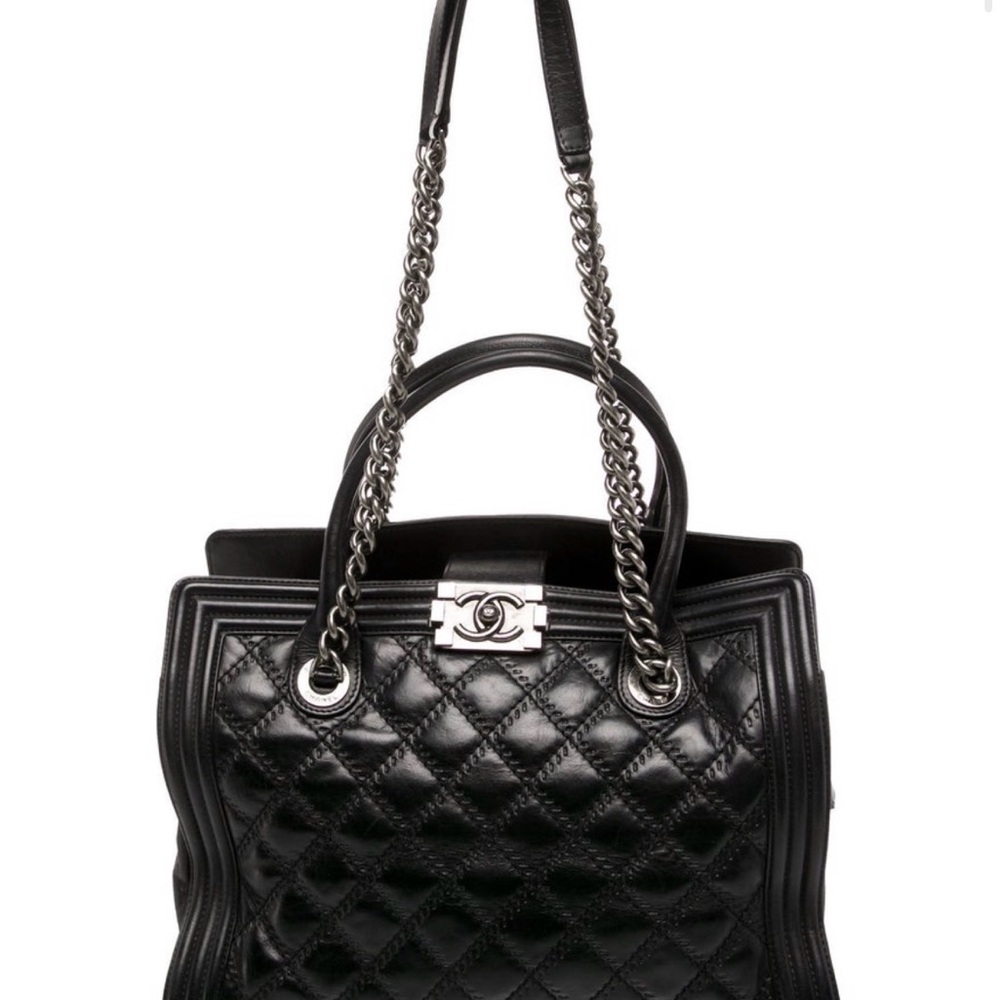 Chanel Double Stitch Boy Tote
